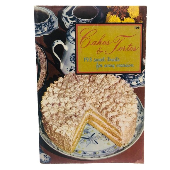 Vtg Cakes and Tortes Cookbook 1965 Culinary Arts Institute Softcover Illustrated - Picture 1 of 11